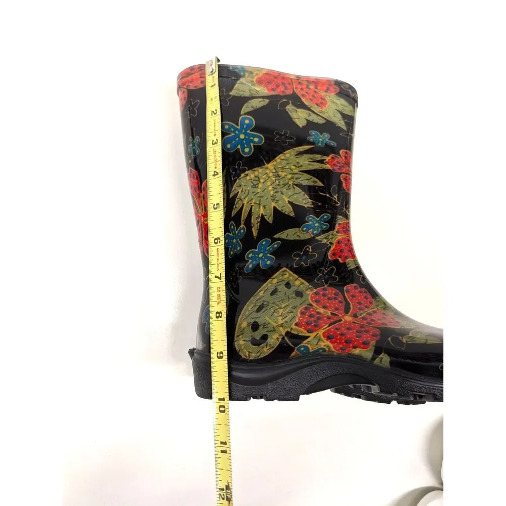 Sloggers Black Garden Rain Boots, size 6